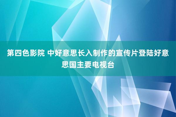 第四色影院 中好意思长入制作的宣传片登陆好意思国主要电视台